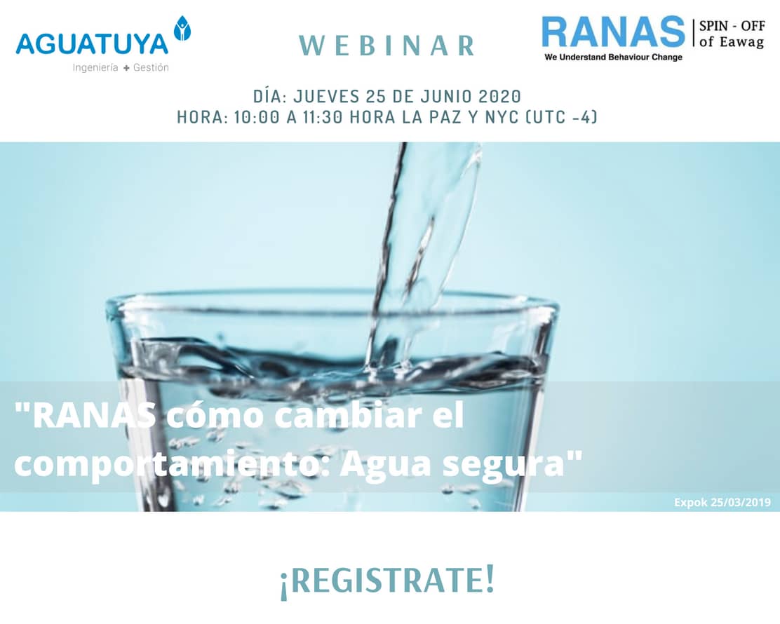 Webinar on the RANAS approach to safe water in Spanish - register now!
