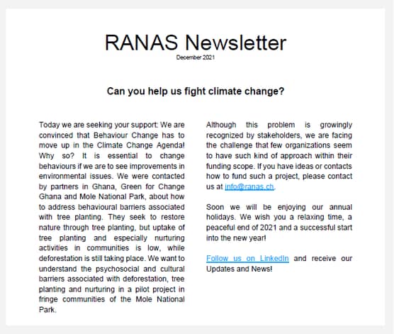 Newsletter- Can you help us fight climate change?